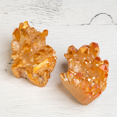 Platinum Aura Quartz Cluster