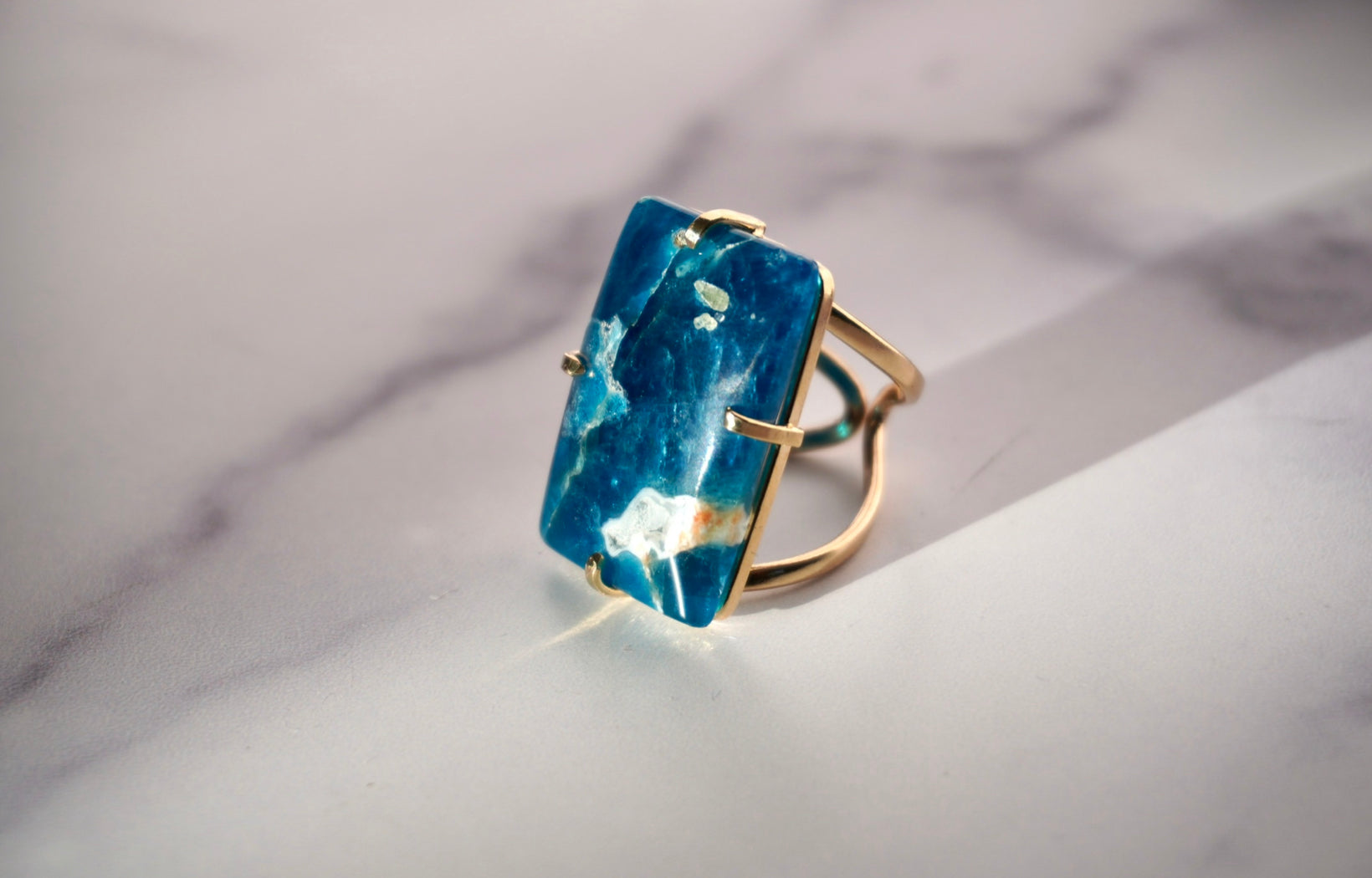 Blue Apatite Ring (Fearless Communication)