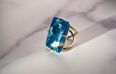 Blue Apatite Ring (Fearless Communication)