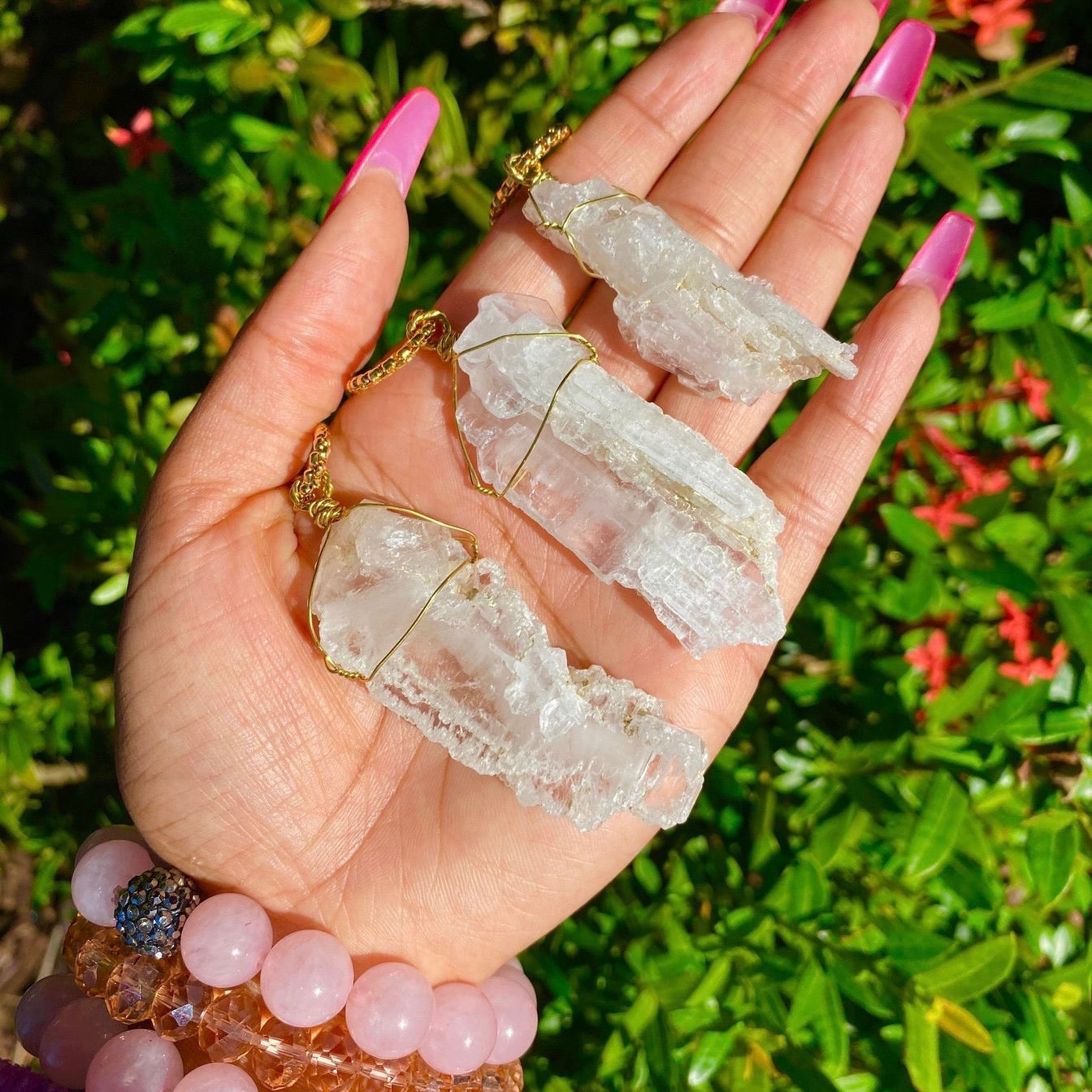 Raw Clear Quartz Necklace 😍