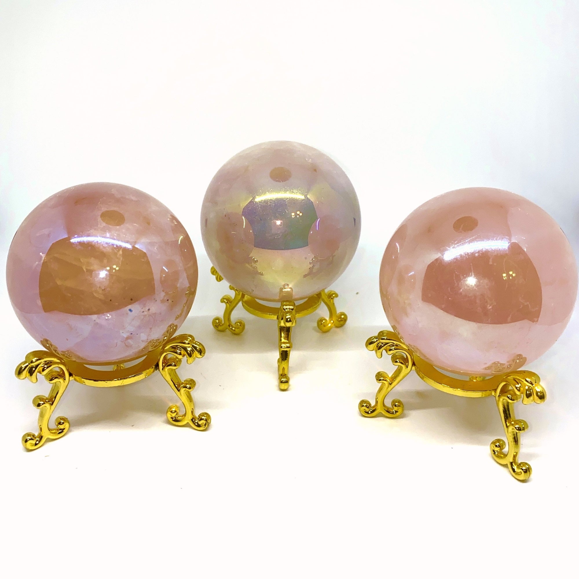 Aura Rose Quartz Sphere (Love)